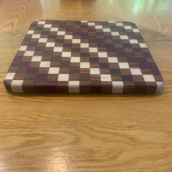 Cutting Board Walnut / Sapele / Purple Heart / Maple Hardwoods Hand Crafted - Picture 6 of 8